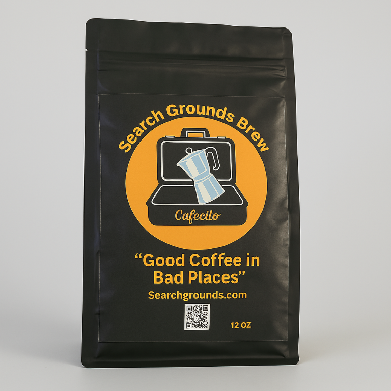 Search Grounds Cuban coffee subscription product image – 12oz bag and branded case
